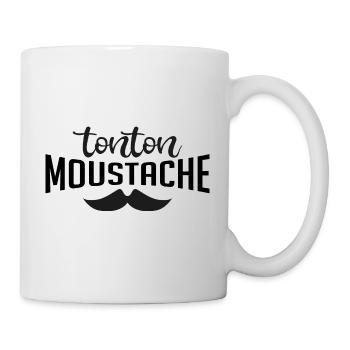 tonton moustache - Mug blanc - blanc - Droite