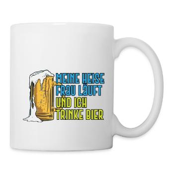 Lustiges Marathon Läufer Laufen Cross Country - Tasse - Weiß - Rechts