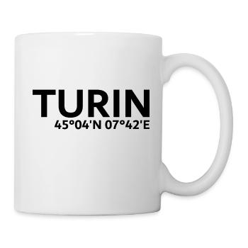 Turin Koordinaten - Tasse - Weiß - Rechts