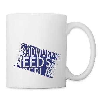 Paroles d’un charpentier T-shirts de prière - Mug blanc - blanc - Droite