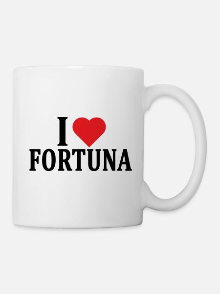 T-Shirt I love Fortuna T-Shirt Geschenkidee - Tasse - Weiß