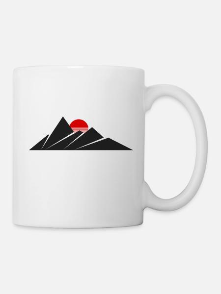 Berge Sonne - Tasse - Weiß
