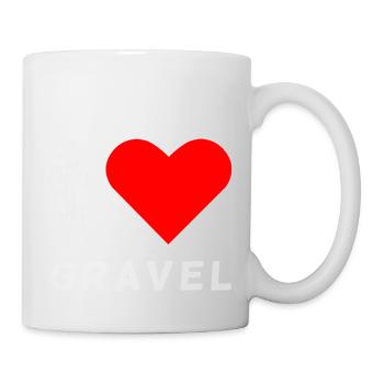 Gravel Bike Love Rennrad Fahrrad lustige Geschenk - Tasse - Weiß - Rechts