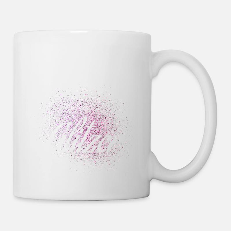 Glitzer liegt auf Boden Tatsachen Spruch Geschenk - Tasse - Weiß