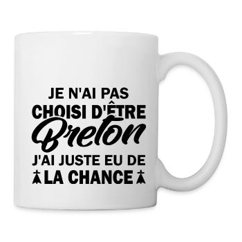 pas choisi d être breton / cadeau humour breton - Mug blanc - blanc - Droite