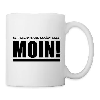 Moin - Hamburch - Sprüche - Tasse - Weiß - Rechts