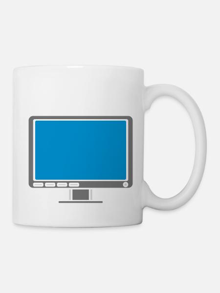 Design Bildschirm Anzeige Computer - Tasse - Weiß