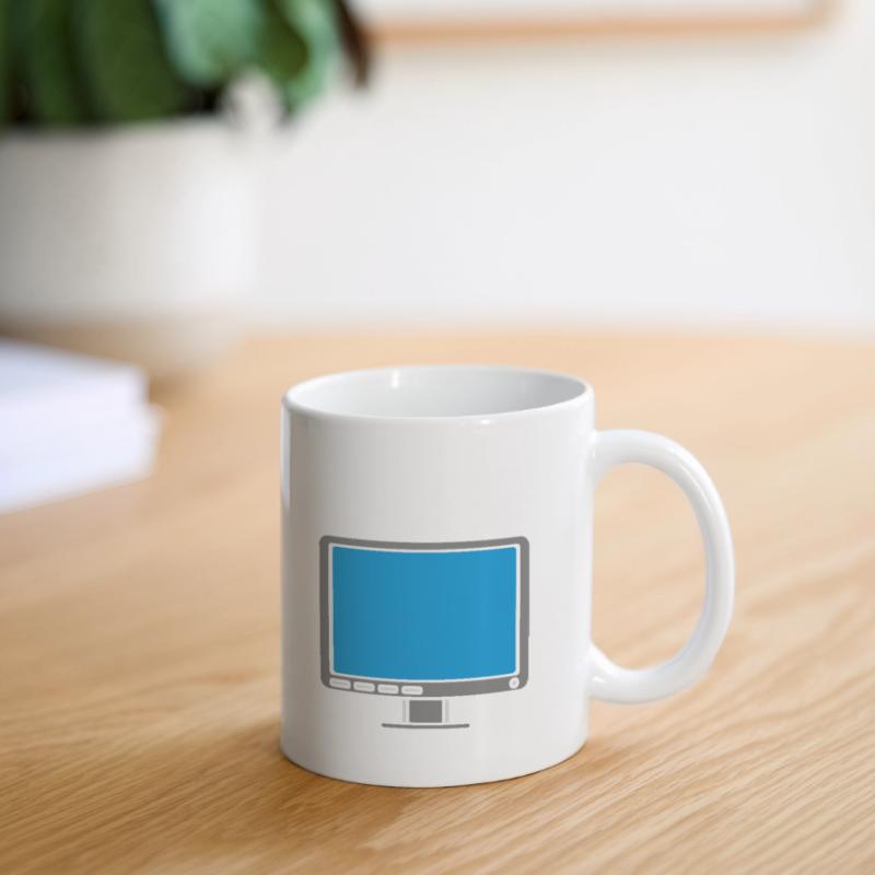 Ordinateur d’affichage d’écran de conception Mug blanc