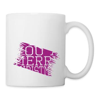 love funny gym fish quote comic adventure - Tasse - Weiß - Rechts