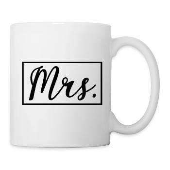 Mrs. Matching Paar Verlobung Hochzeit Flitterwochen - Tasse - Weiß - Rechts