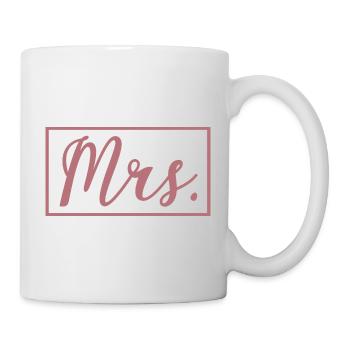 Mrs. Matching Paar Verlobung Hochzeit Flitterwochen - Tasse - Weiß - Rechts
