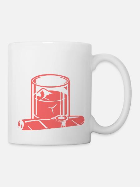 Zigarre - Tasse - Weiß