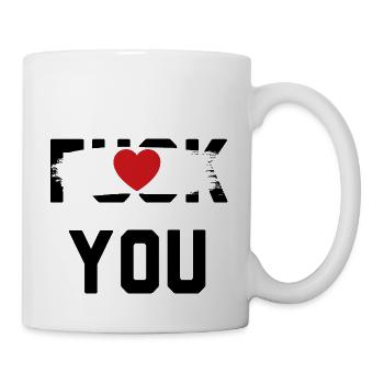 Fuck you Love You - Tasse - Weiß - Rechts