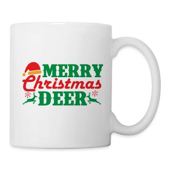 Joyeux cerf de Noël - Weihnachten - Mug blanc - blanc - Droite