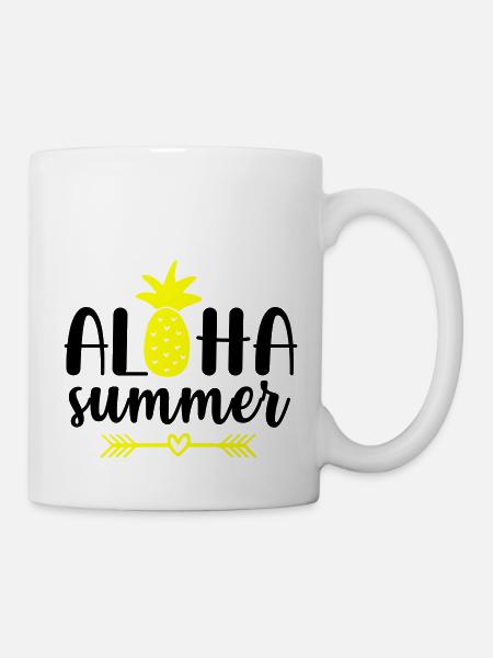 aloha summer - Tasse - Weiß