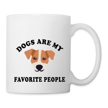 Dogs Are My Favorite People mon chien préférré - Mug blanc - blanc - Droite