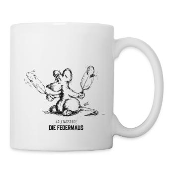 Die Federmaus - Tasse - Weiß - Rechts