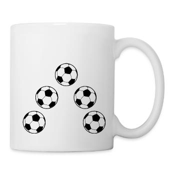 Fußball Soccer - Tasse - Weiß - Rechts