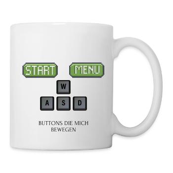 gaming x buttons - Tasse - Weiß - Rechts