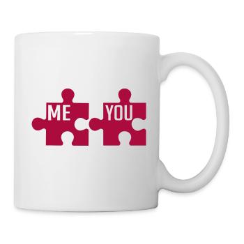 ICH DU | PUZZLE | PAAR - Tasse - Weiß - Rechts