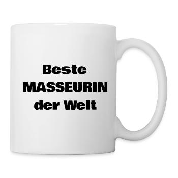 Beste Masseurin der Welt! Massagen, Massage - Tasse - Weiß - Rechts