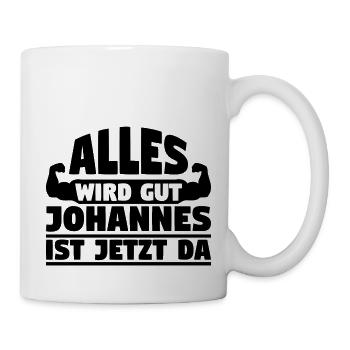 Alles wird gut Johannes ist jetzt da - Tasse - Weiß - Rechts