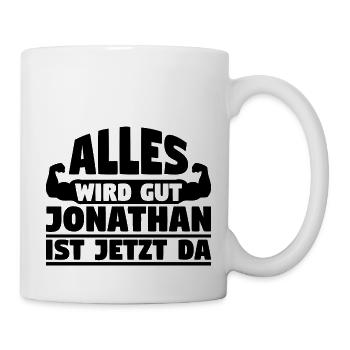 Alles wird gut Jonathan ist jetzt da - Tasse - Weiß - Rechts