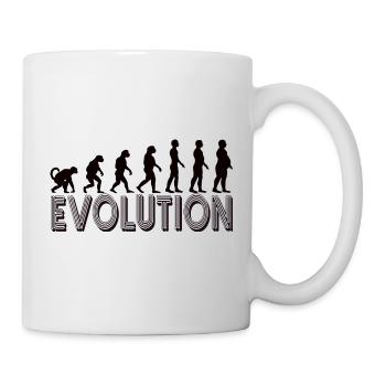 Evolution of man - Für Männer mit Bauch - Tasse - Weiß - Rechts