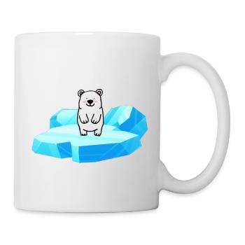 Süsser kleiner Eisbär auf einer Eisscholle - Tasse - Weiß - Rechts