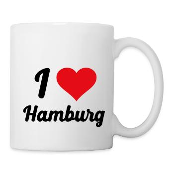 I Love Hamburg - Tasse - Weiß - Rechts