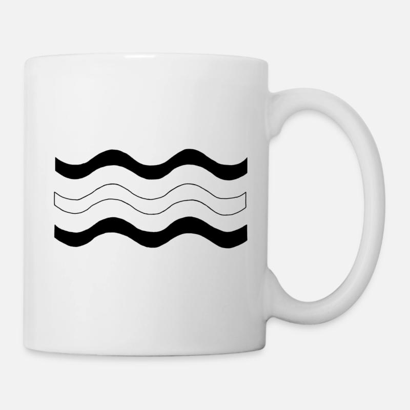 Vagues minimalistes modernes - Mug blanc - blanc