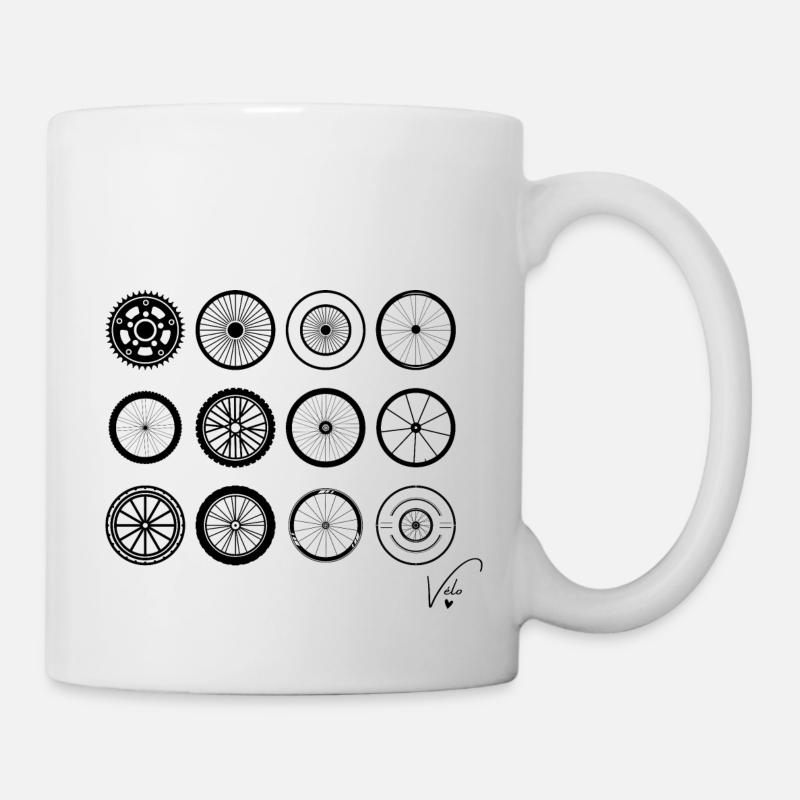 roues de vélo - Mug blanc - blanc