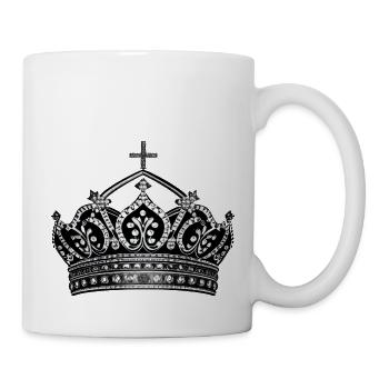 Krone Symbol König und Königin Liebe Art 7 - Tasse - Weiß - Rechts