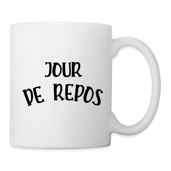 jour de repos - Mug blanc - blanc - Droite