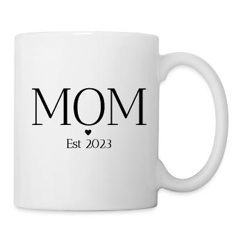 Mom Est. 2023 T-shirt - Tasse - Weiß - Rechts