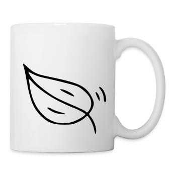 Plant drawing nature sketch black - Mug - white - Right