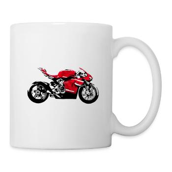 Motorrad Biker Leidenschaft - Tasse - Weiß - Rechts