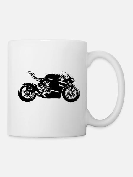 MOTORRADFAHRER LEIDENSCHAFT - Tasse - Weiß