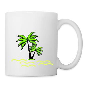 Palmiers - Mug blanc - blanc - Droite