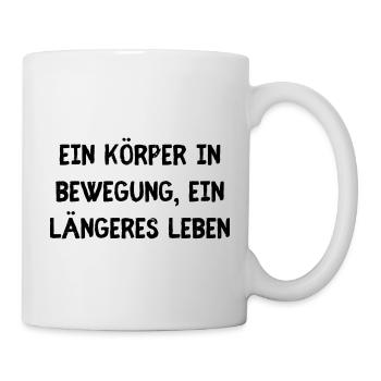 Körper Bewegung - Tasse - Weiß - Rechts