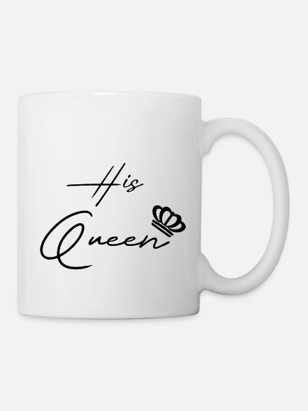 His Queen Her King Pair Black - Mug - white