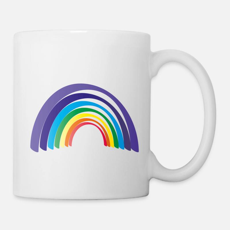 Regenbogen - Tasse - Weiß