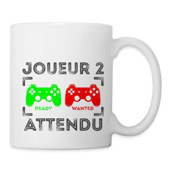joeur 2 attendu - jeux video et gaming - Mug blanc - blanc - Droite
