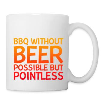 Barbecue sans bière, possible mais inutile - Mug blanc - blanc - Droite