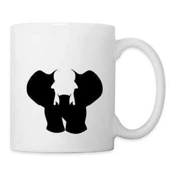 Kleiner Elefant Cartoon niedlich Vektor 2 - Tasse - Weiß - Rechts