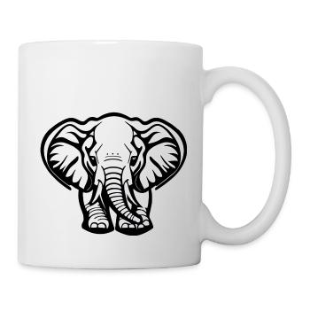 Kleiner Elefant Cartoon niedlich Abenteuer 19 - Tasse - Weiß - Rechts