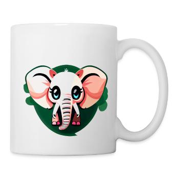 Kleiner Elefant Cartoon niedlich Abenteuer 13 - Tasse - Weiß - Rechts