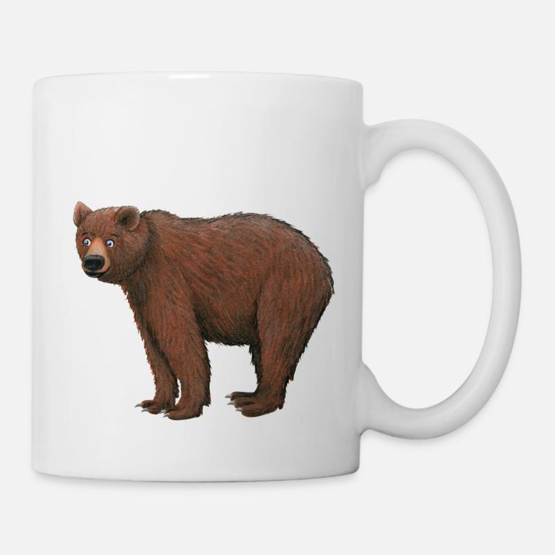 Braunbär - Tasse - Weiß