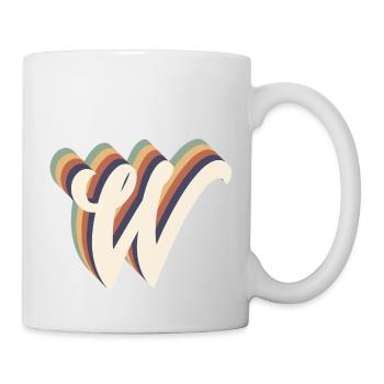 Buchstabe W - Tasse - Weiß - Rechts