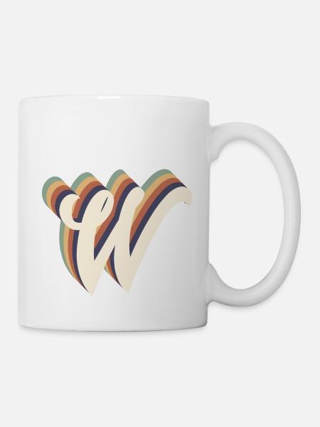 Buchstabe W - Tasse - Weiß